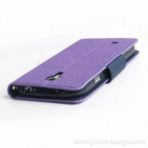 Flip PU Leather Stand Mobile Phone Case for Samsung Galaxy S4